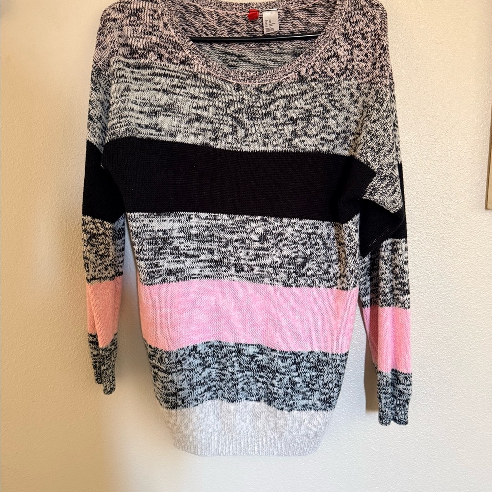 Colorful Striped Women's Oversized Sweater